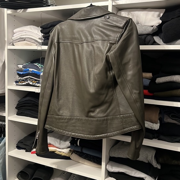 Olive Rag & Bone leather jacket. New with out tags. - Picture 3 of 4
